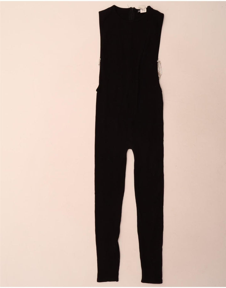 Zara Jumpsuit uden ærmer til kvinder UK 6 XS sort polyamid