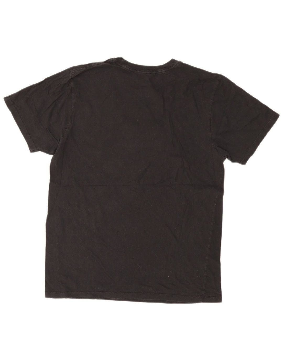 VANS Dame Custom Fit Grafisk T-Shirt Top UK 14 Medium Sort Bomuld