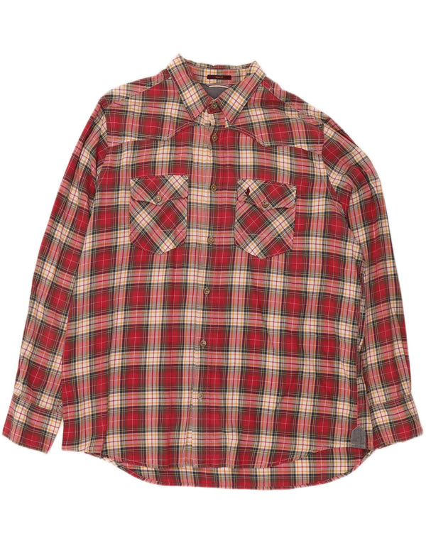 MARLBORO CLASSICS Slim Fit Flannelskjorte til mænd 3XL rød ternet