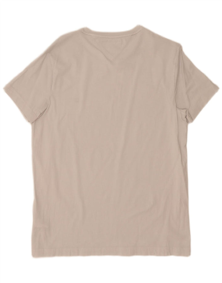 Tommy Hilfiger Herre Extra Slim T-Shirt Top Stor Hvid Bomuld