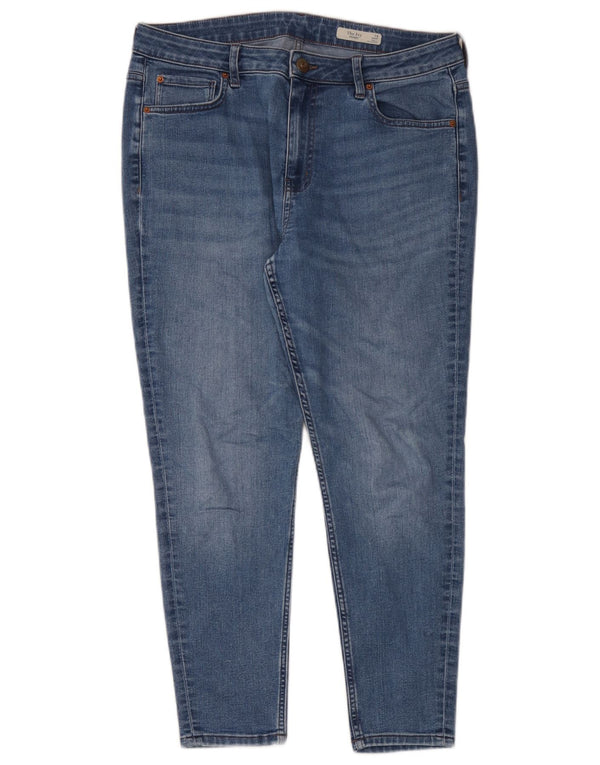 Marks & Spencer Womens The Ivy Skinny Jeans UK 16 Large W34 L26 Blue Cotton