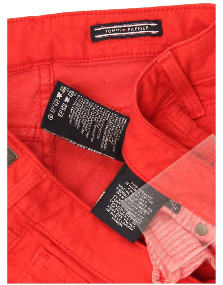 TOMMY HILFIGER Skinny Casual Bukser til kvinder W32 L32 Rød Bomuld