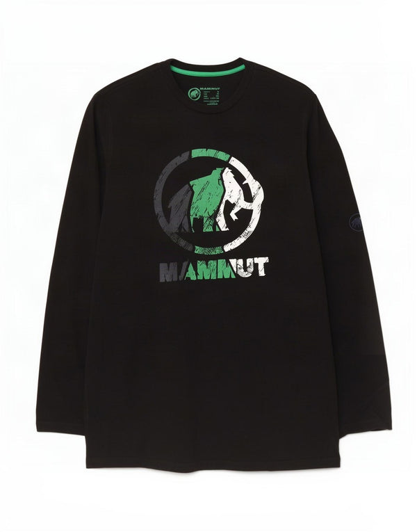 Mammut Herre Grafisk T-Shirt Langærmet XL Sort Bomuld