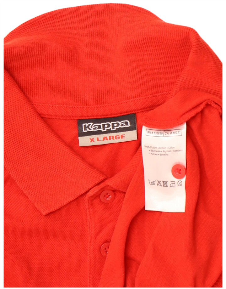 KAPPA Poloshirt til mænd XL Rød Bomuld