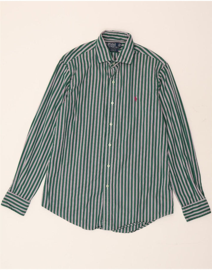 POLO RALPH LAUREN Herre Stanton Custom Fit skjorte Medium grøn stribet