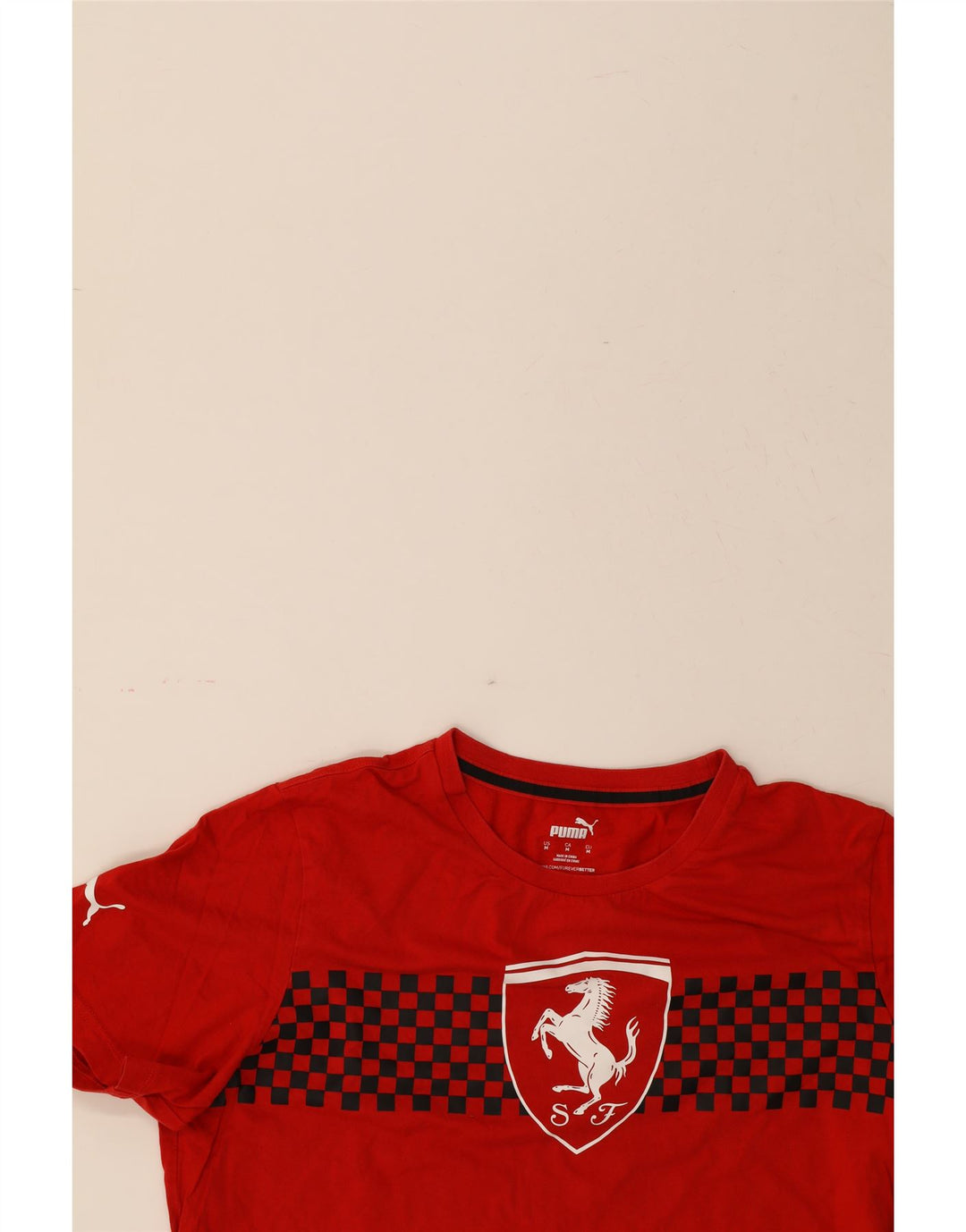 PUMA Mens Graphic T-Shirt Top Medium Red Cotton Vintage Puma and Second-Hand Puma from Messina Hembry 