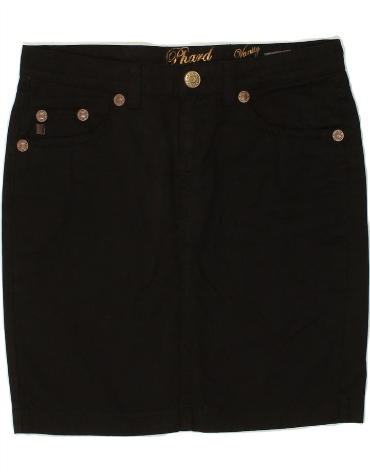 PHARD Womens Straight Skirt W28 Small Black Cotton Vintage Phard and Second-Hand Phard from Messina Hembry 
