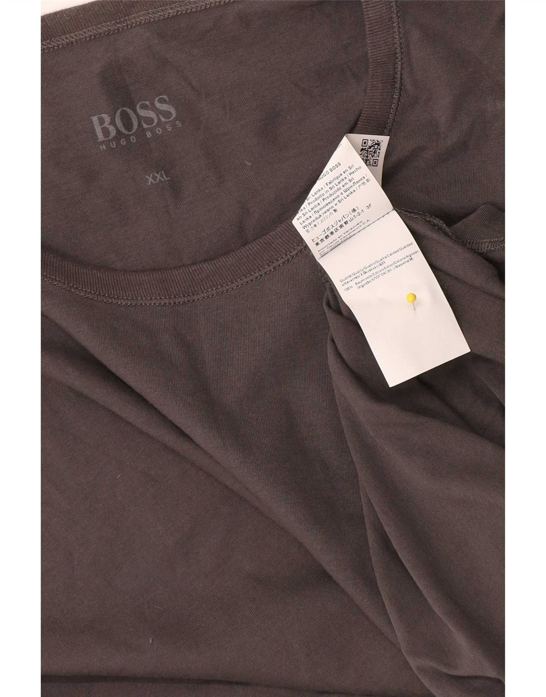 Hugo Boss Herre T-Shirt Top 2XL Grå Bomuld