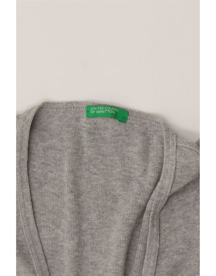 BENETTON Womens Cardigan Sweater UK 8 Small Grey Vintage Benetton and Second-Hand Benetton from Messina Hembry 