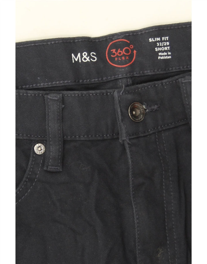 Marks & Spencer Herre Slim Jeans W32 L29 Marineblå Bomuld
