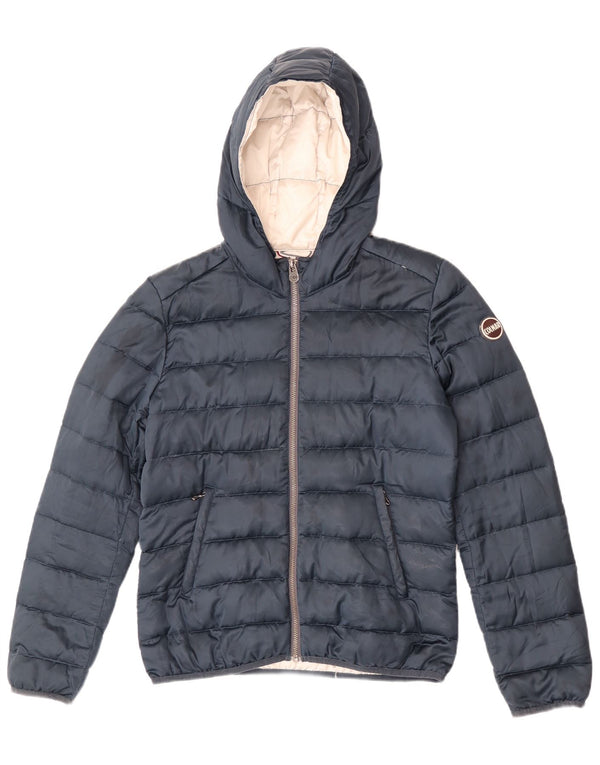 Colmar Dame Hætte Polstret Jakke IT 44 Medium Navy Blue Polyester