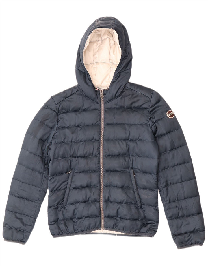 Colmar Dame Hætte Polstret Jakke IT 44 Medium Navy Blue Polyester