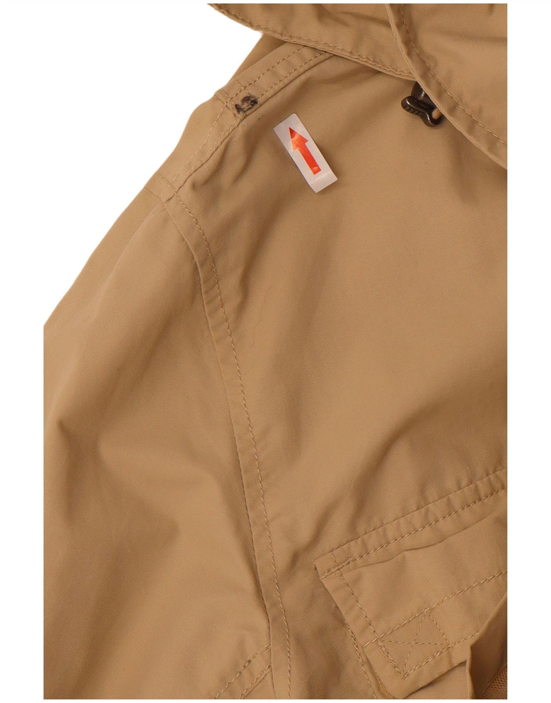 Lands End Herre Hooded Utility Jacket UK 40 Large Beige Nylon