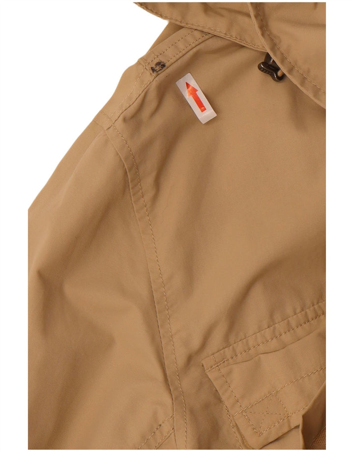 Lands End Herre Hooded Utility Jacket UK 40 Large Beige Nylon