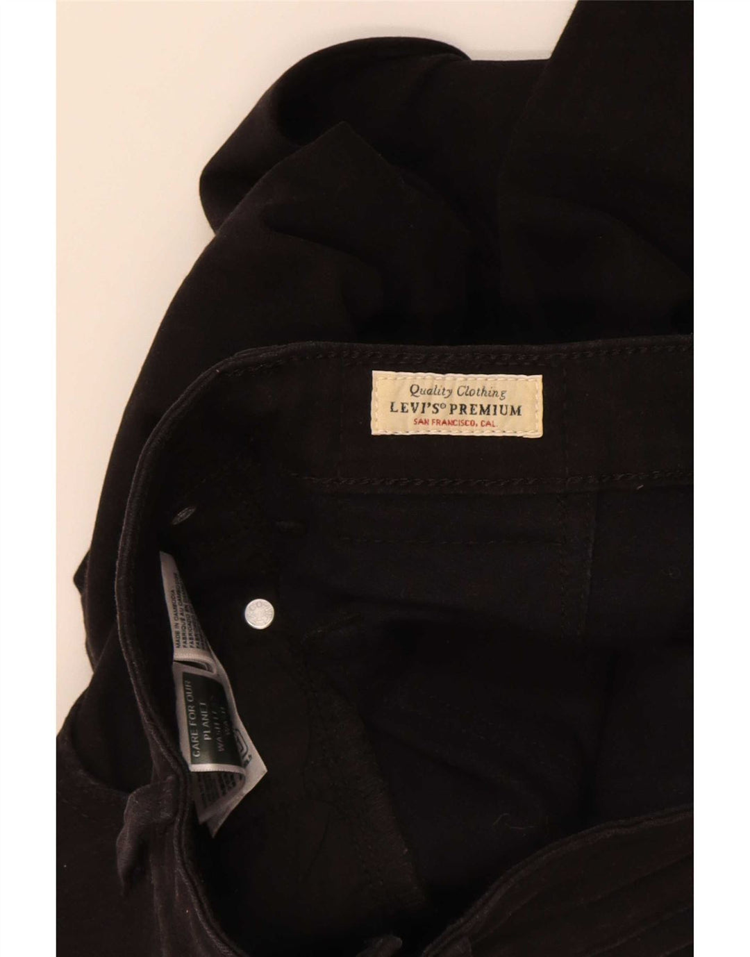 Levi's Dame 712 Slim Jeans W26 L30 Sort Bomuld