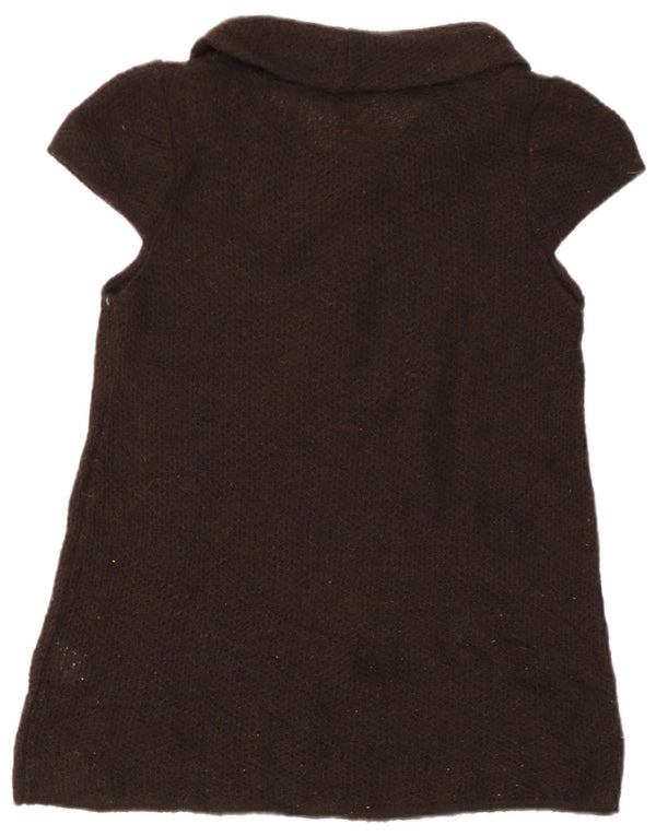 Topshop Dame Kortærmet Rullehals Sweater UK 10 Lille Brun