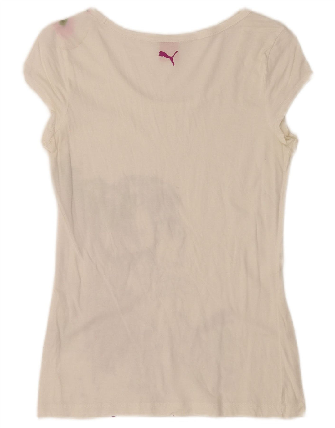 Puma Womens Regular Graphic T-Shirt Top UK 10 Small White