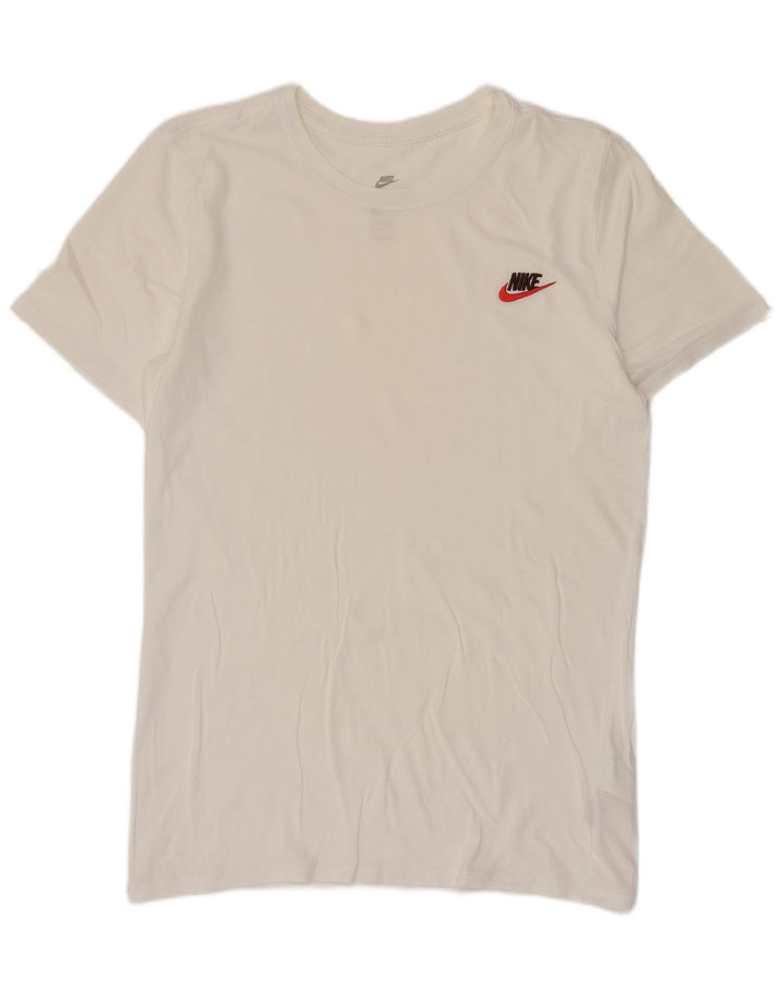 Nike T-shirt top til mænd, lille hvid bomuld