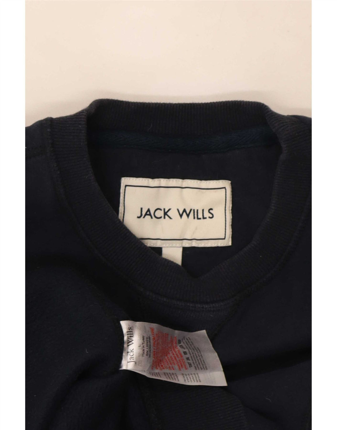Jack Wills Herre grafisk sweatshirt jumper stor marineblå bomuld