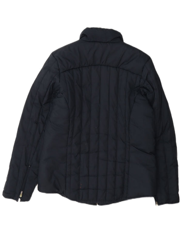 Adidas Dame Polstret Jakke UK 10 Small Navy Blue Polyester