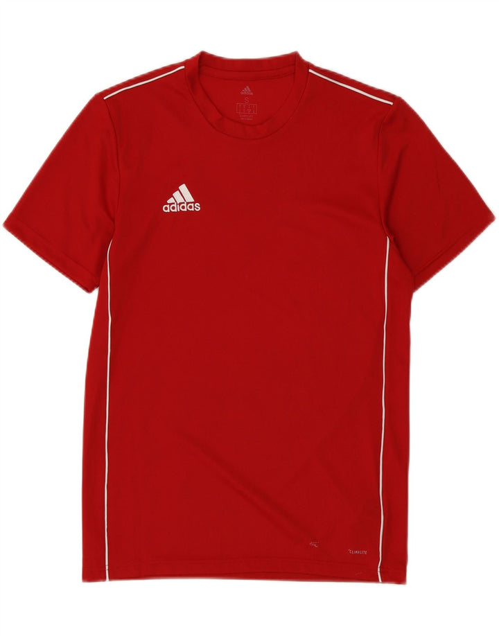 ADIDAS Mens Climalite T-Shirt Top Small Red Polyester Vintage Adidas and Second-Hand Adidas from Messina Hembry 