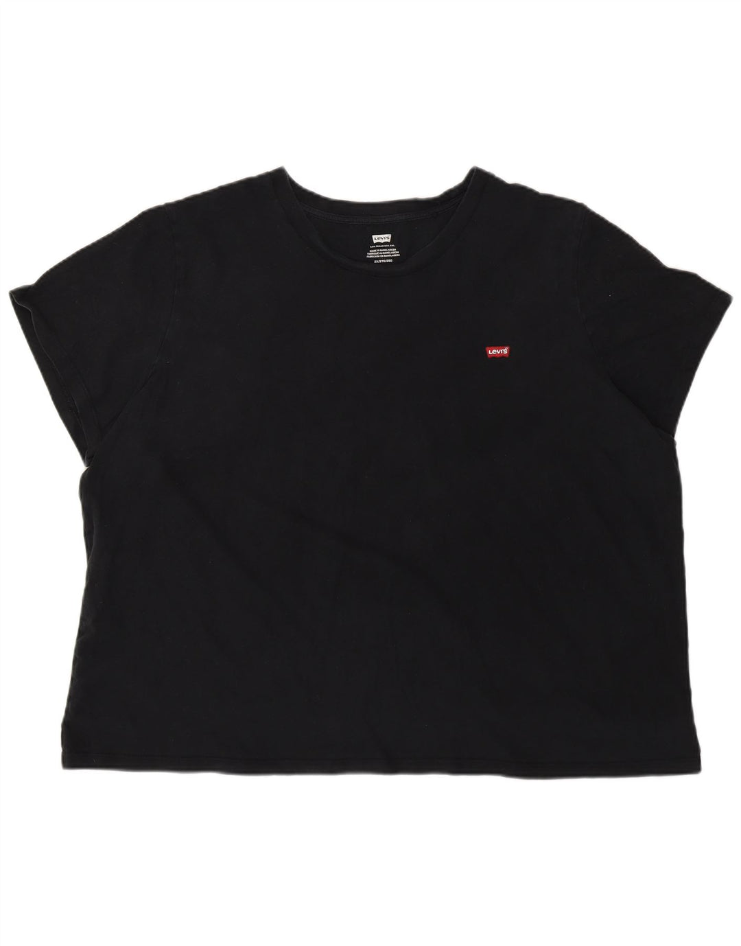 Levi's Dame T-Shirt Top UK 20 2XL Sort Bomuld