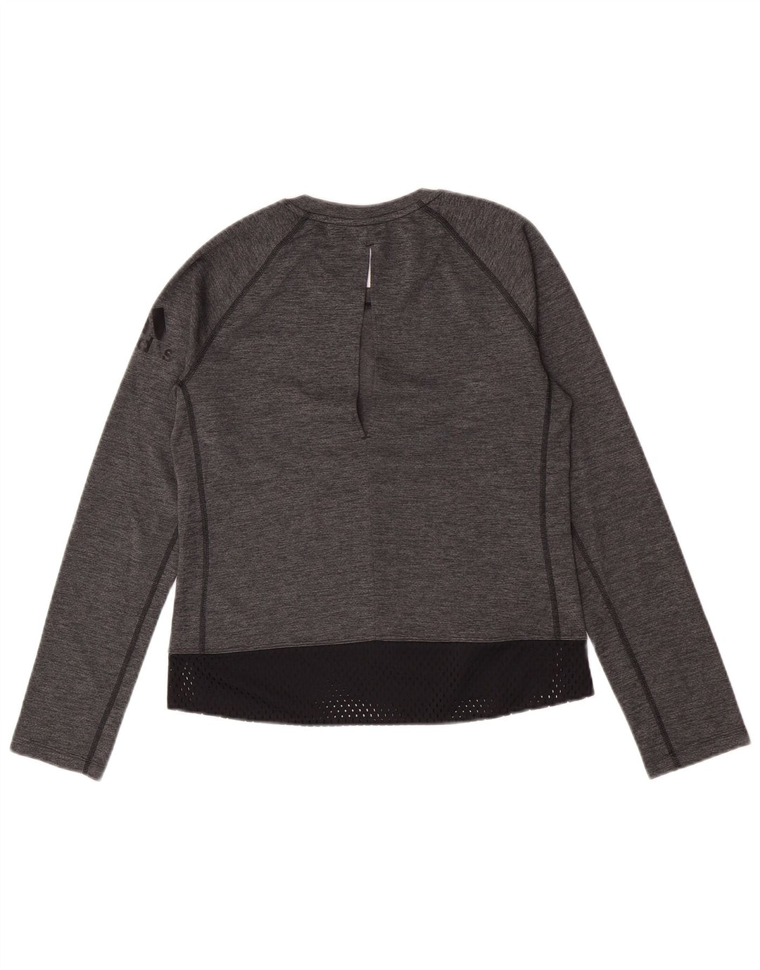 Adidas Dame Top Langærmet UK 4/6 XS Grå Colourblock Polyester