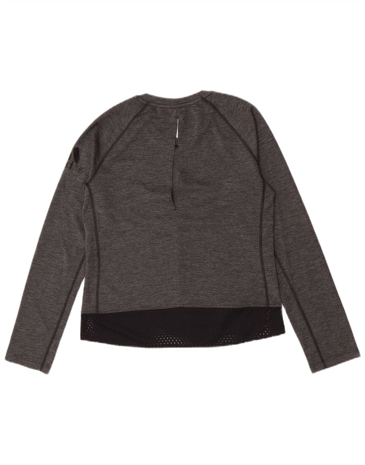 Adidas Dame Top Langærmet UK 4/6 XS Grå Colourblock Polyester