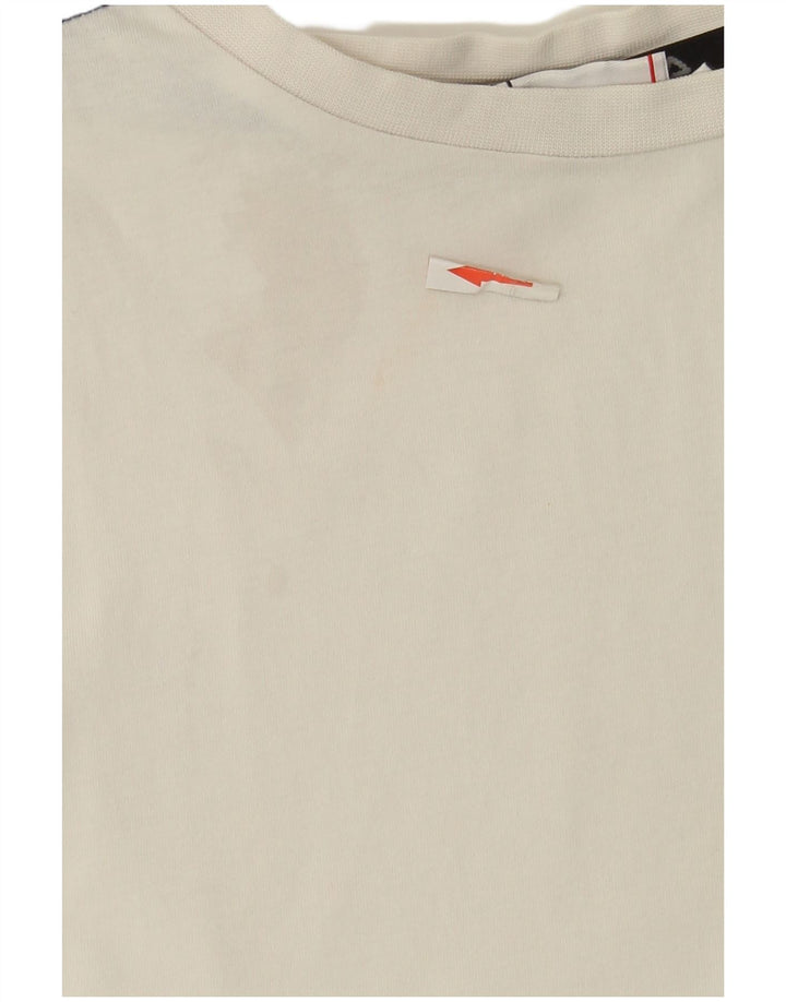 Fila Herre grafisk T-shirt Top Lille hvid Colourblock Bomuld