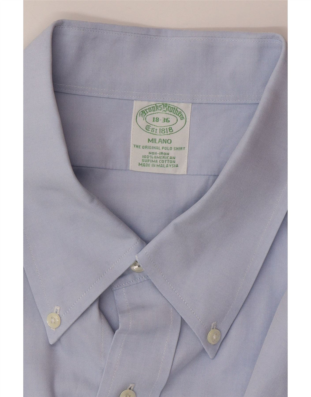 Brooks Brothers herreskjorte str. 18 2XL blå bomuld