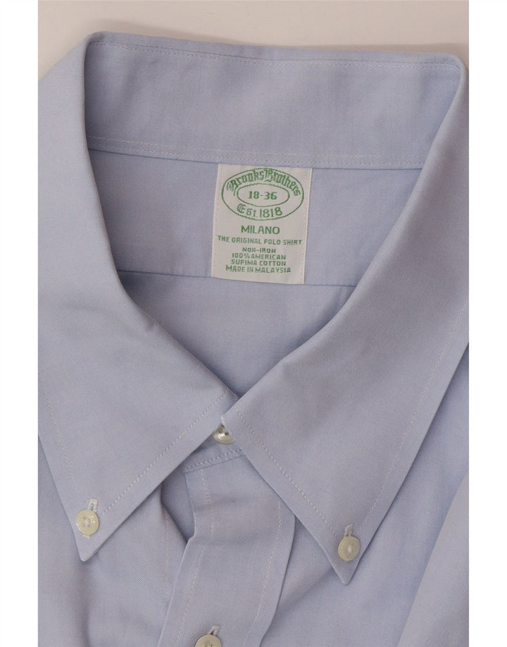 Brooks Brothers herreskjorte str. 18 2XL blå bomuld
