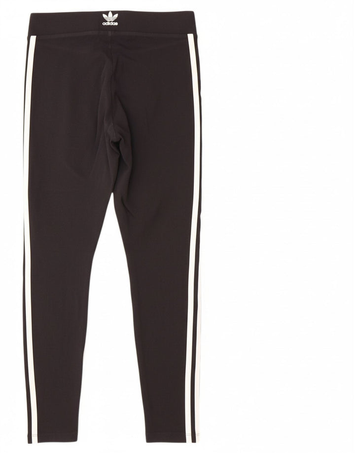 ADIDAS Womens Leggings UK 8/10 Small  Black Cotton