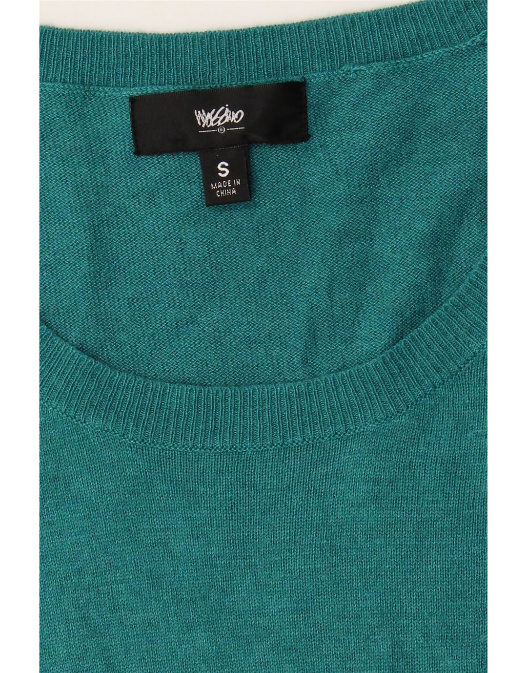 MOSSIMO Womens Boat Neck Jumper Sweater UK 10 Small Turquoise Nylon Vintage Mossimo and Second-Hand Mossimo from Messina Hembry 