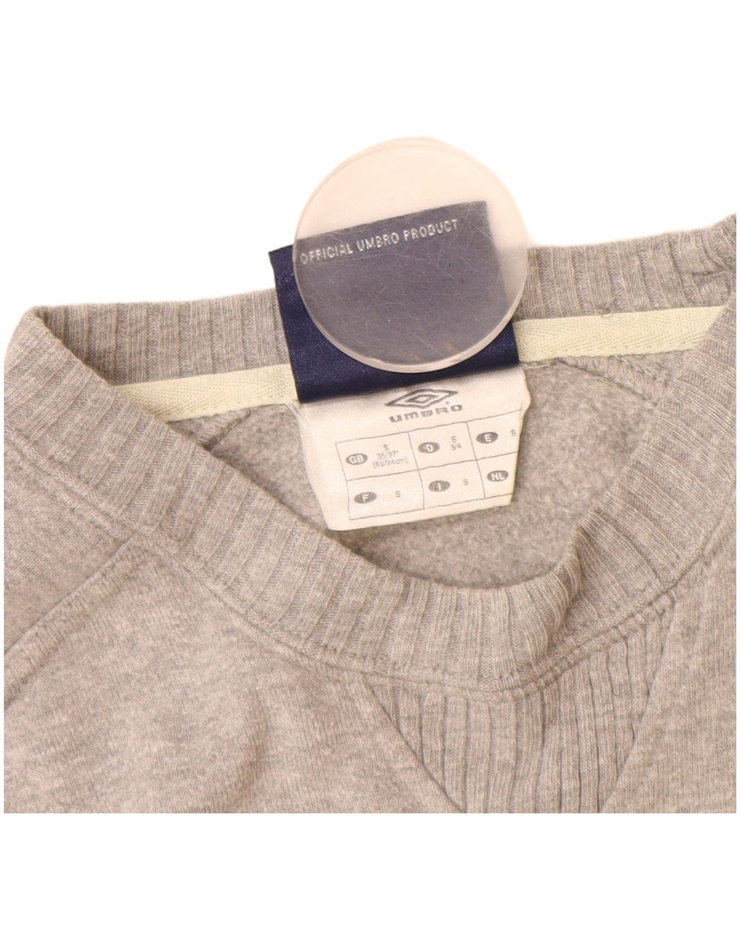 Umbro Herre Sweatshirt Jumper UK 35/37 Lille Grå Bomuld