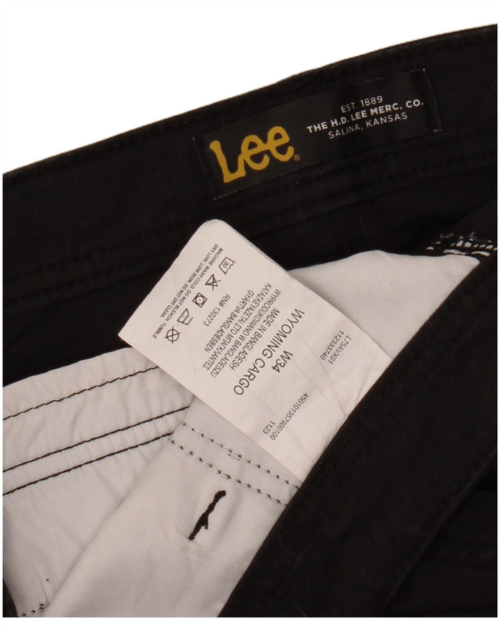 Lee Herre Cargo Shorts W34 Large Black Bomuld