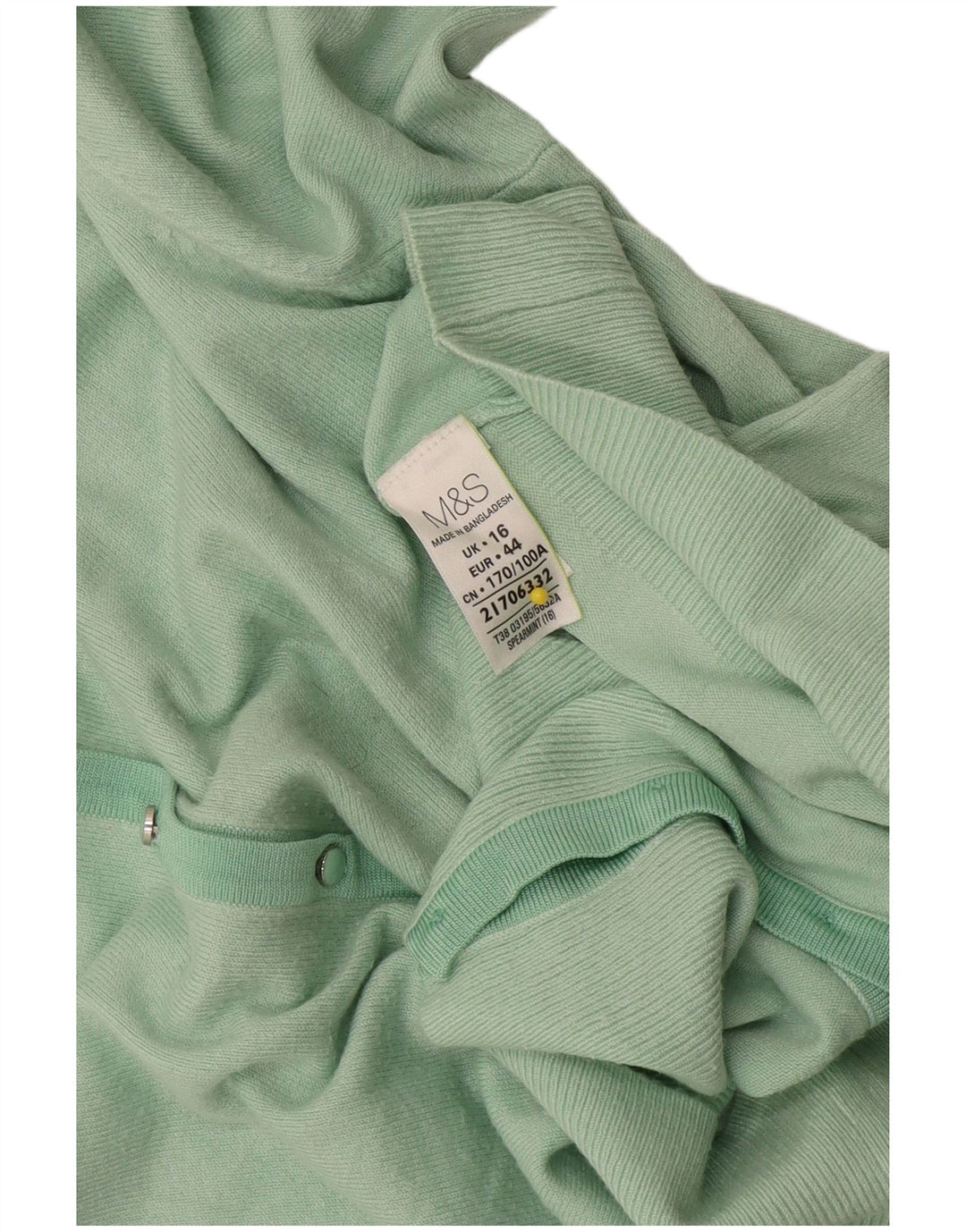 Marks & Spencer Dame Cardigan Sweater UK 16 Large Green Viscose