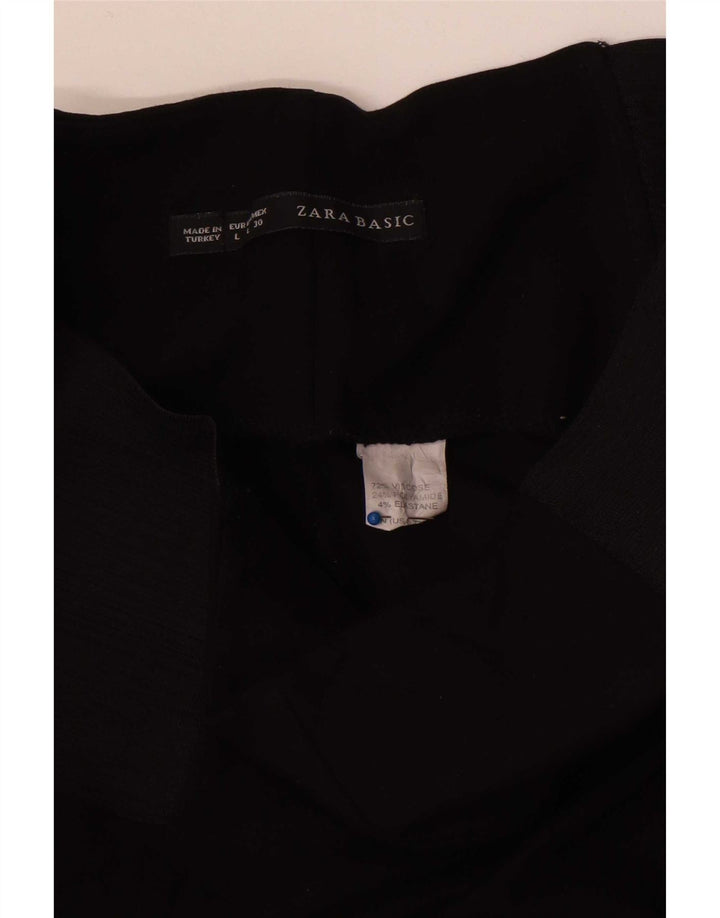 Zara Dame Leggings Stor Sort Colourblock Viscose