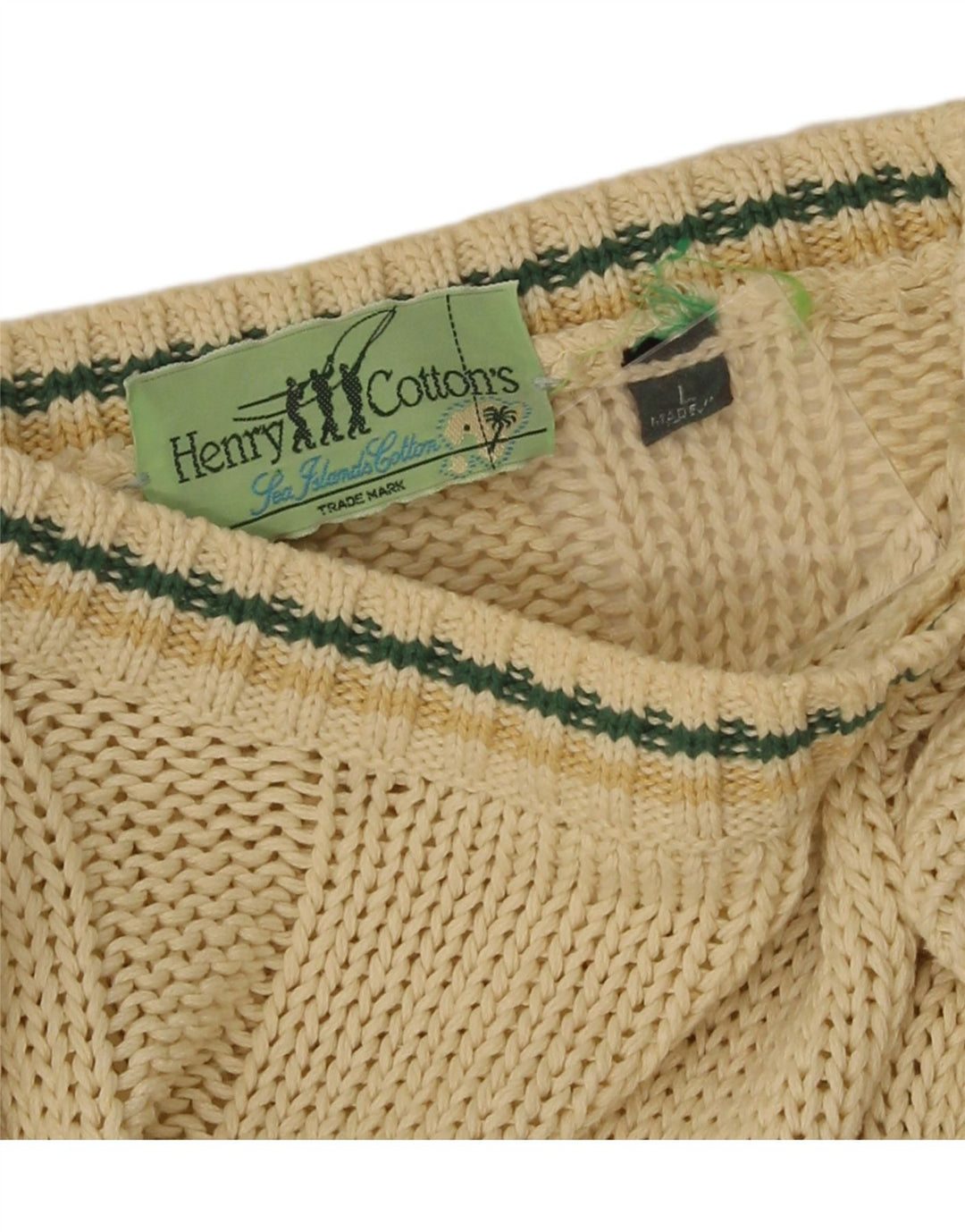 Henry Cottons Herre Boat Neck Jumper Sweater Stor Gul