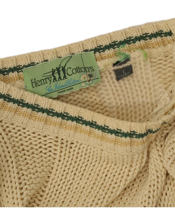 Henry Cottons Herre Boat Neck Jumper Sweater Stor Gul