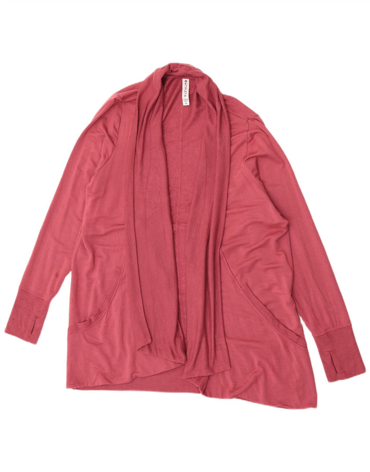 Athleta Womens Longline Open Cardigan Sweater UK 18 XL Rød Modal