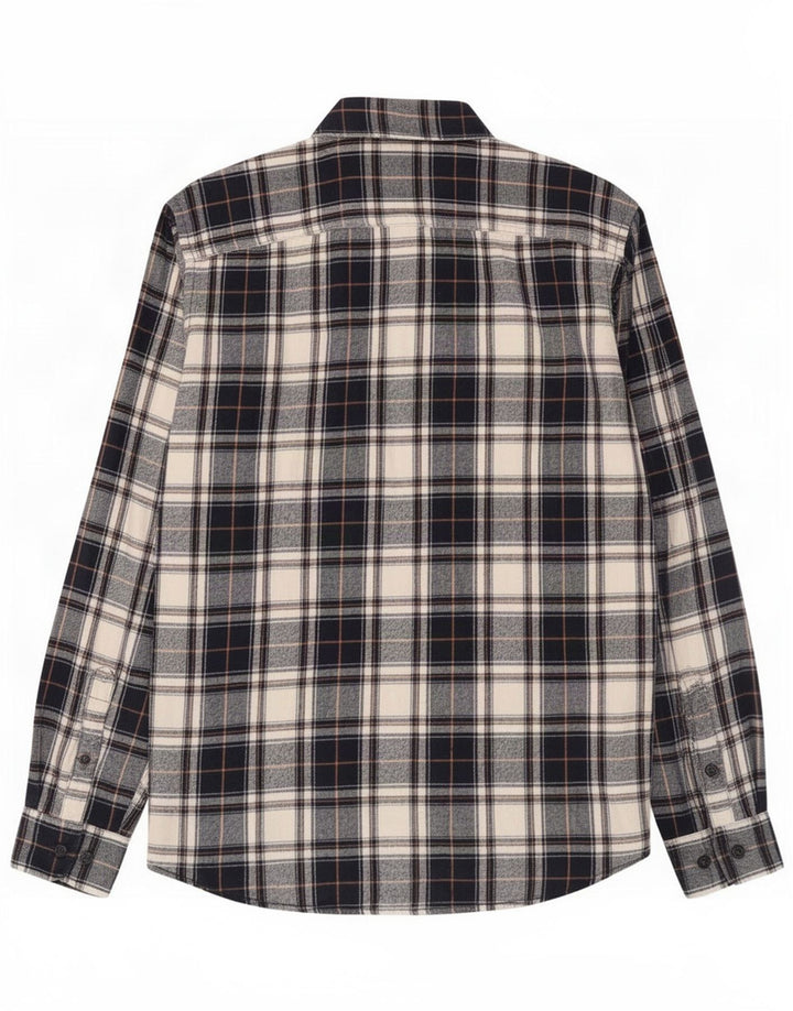 Jack & Jones herre flannelskjorte medium marineblå ternet bomuld