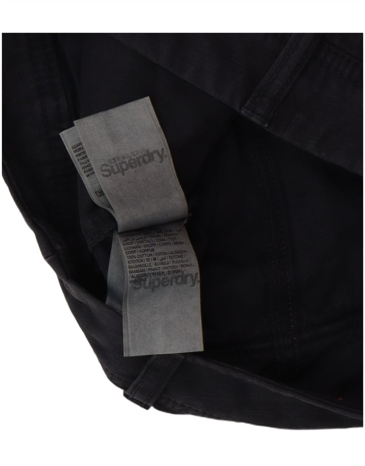 Superdry Cargo Shorts til kvinder XS W28 Sort bomuld