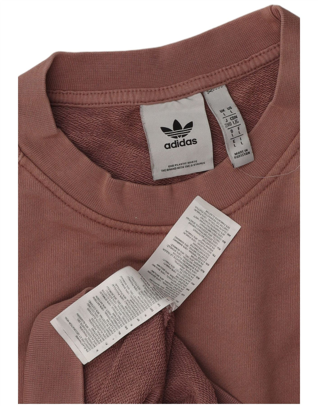 Adidas Sweatshirt-trøje til mænd Large Pink Bomuld
