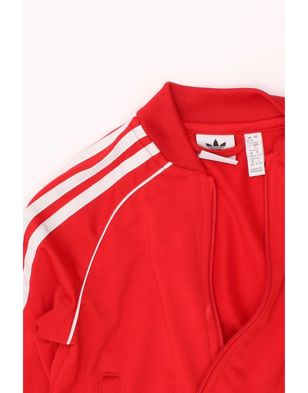 Adidas Drenge Træningsdragt Topjakke 6-7 År Rød Polyester