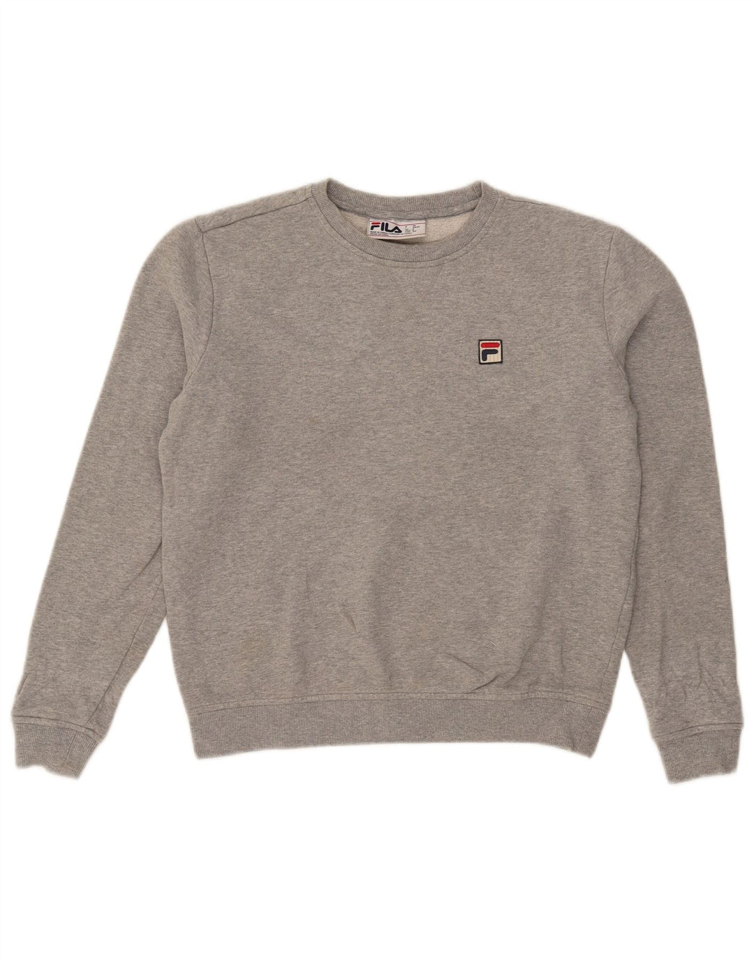 Fila Dame Oversized Sweatshirt Jumper UK 10 Lille Grå Bomuld