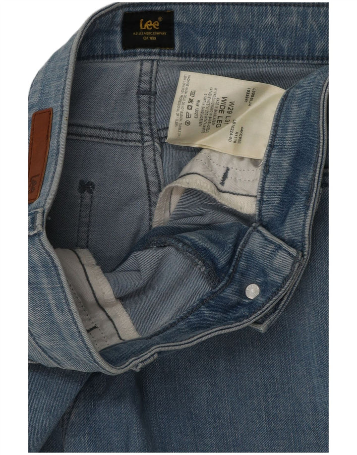 Lee Womens Crop Jeans med brede ben W29 L25 blå bomuld