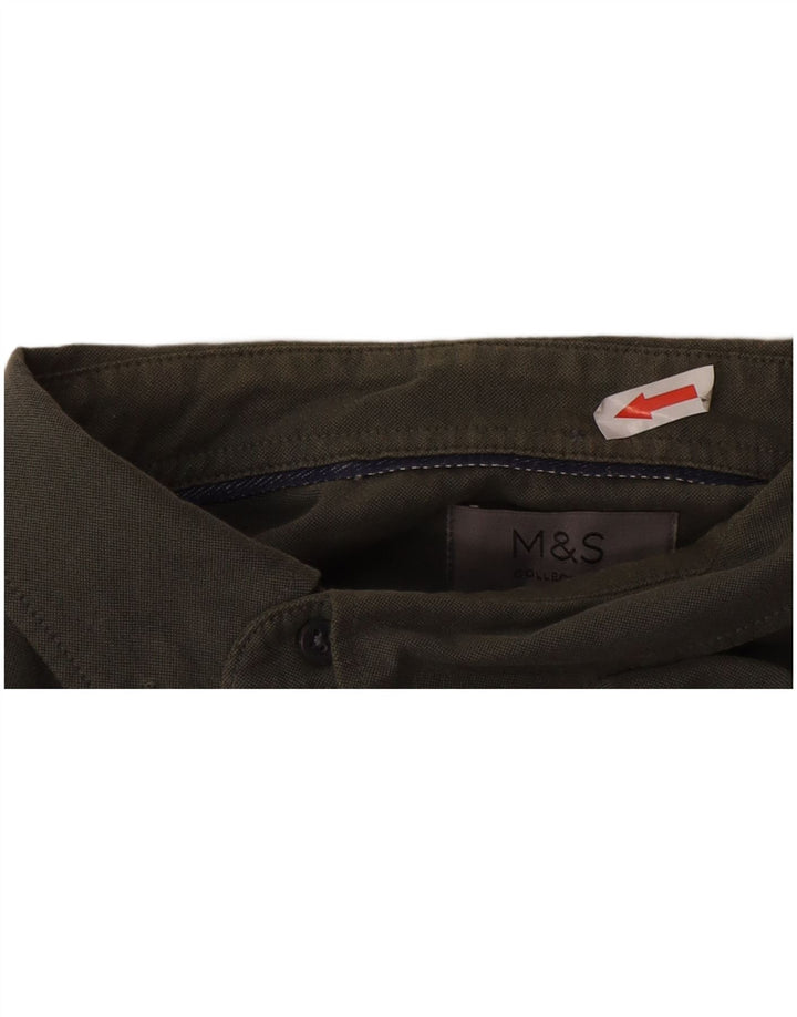 Marks & Spencer Herreskjorte XL Khaki Bomuld