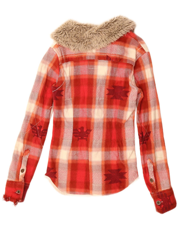 Superdry Graphic Lumberjack Flanell Shirt UK 10 Small Red Plaid