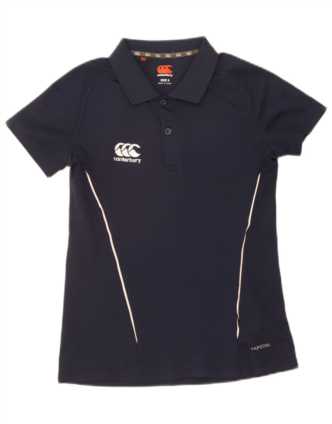 Canterbury Dame Polo Shirt UK 8 Small Navy Blue Polyester