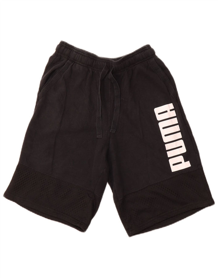 PUMA Grafiske sportsshorts til kvinder UK 10 Small Black Bomuld